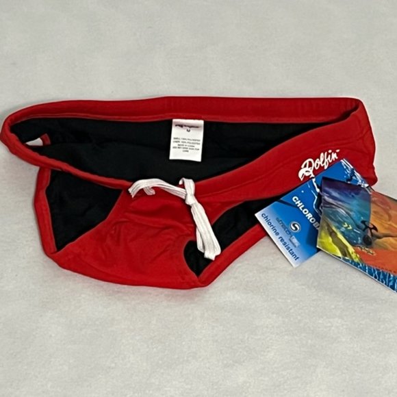 DOLFIN Red Racer Swim Briefs Men's Size M  NWT - Picture 8 of 12